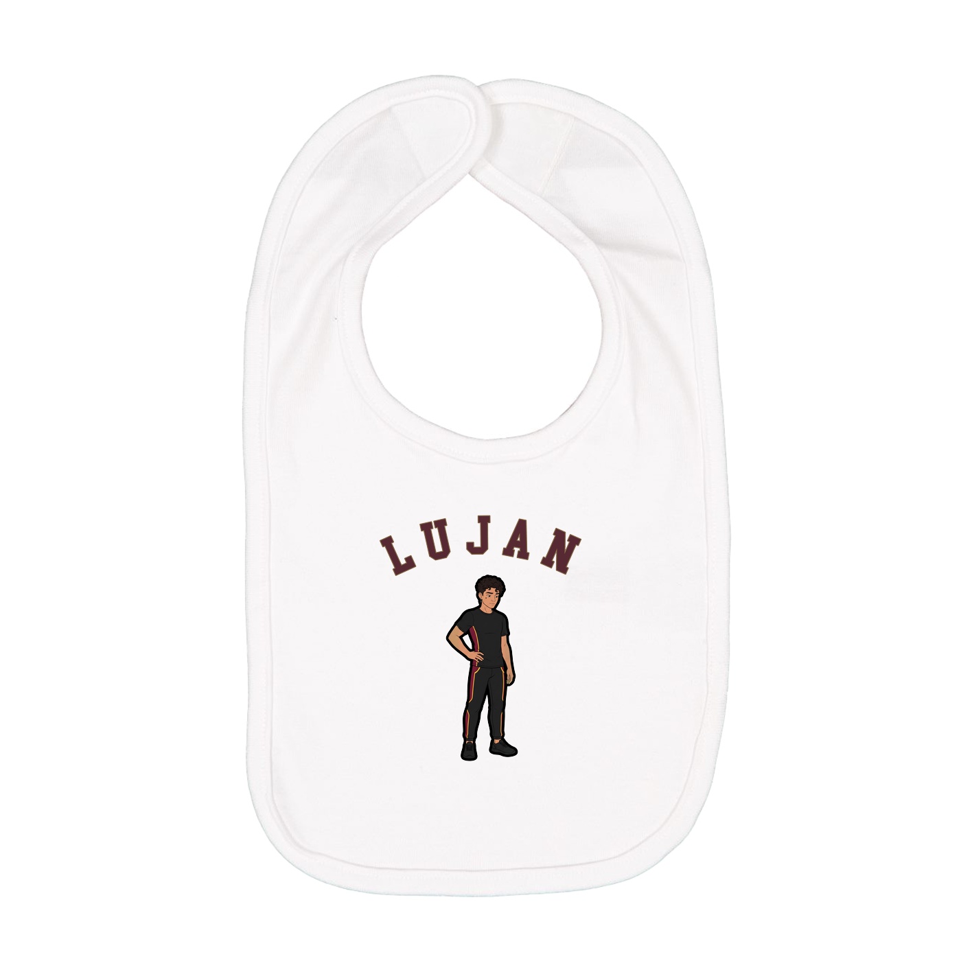 Infant Bib — Shirsey Arch in White