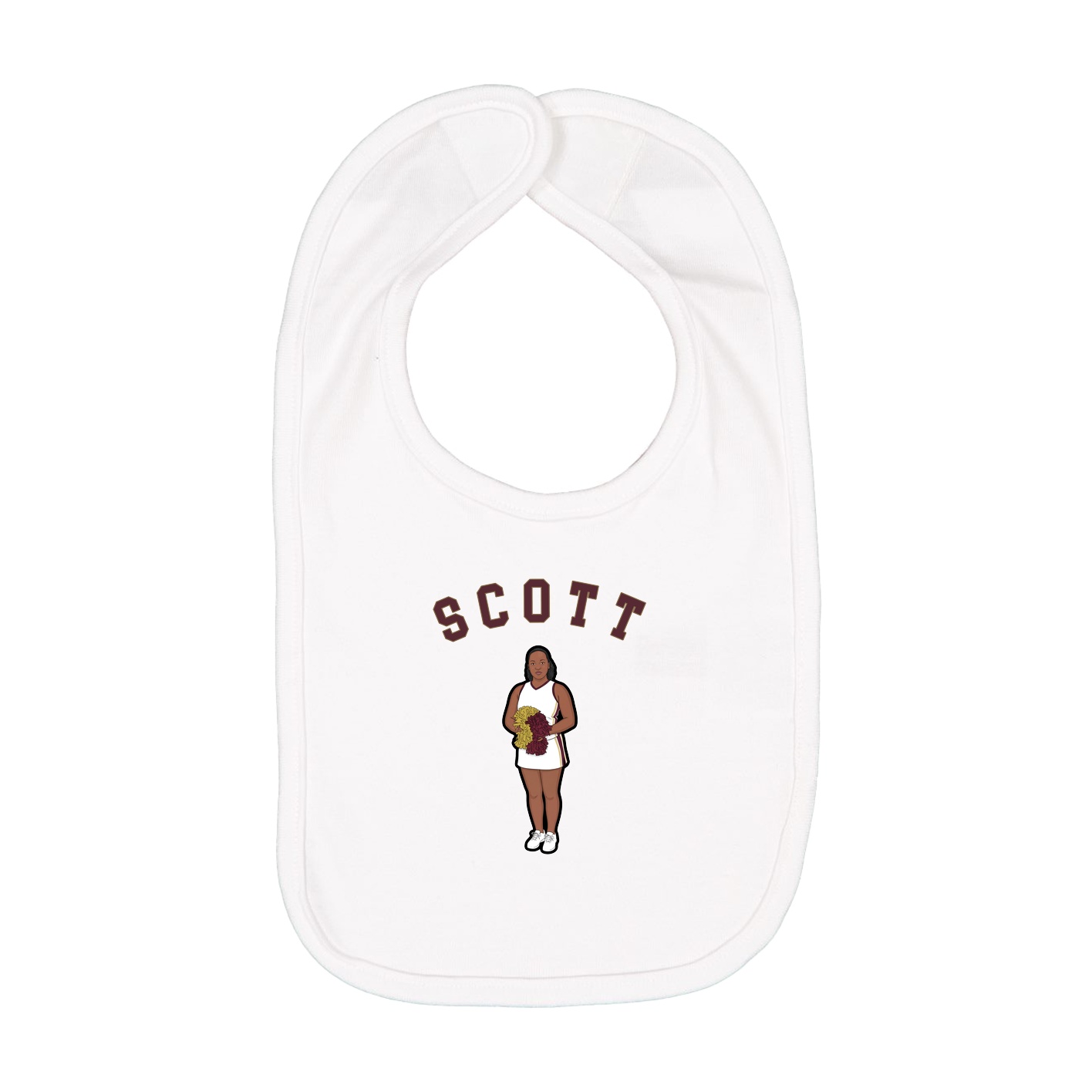Infant Bib — Shirsey Arch in White