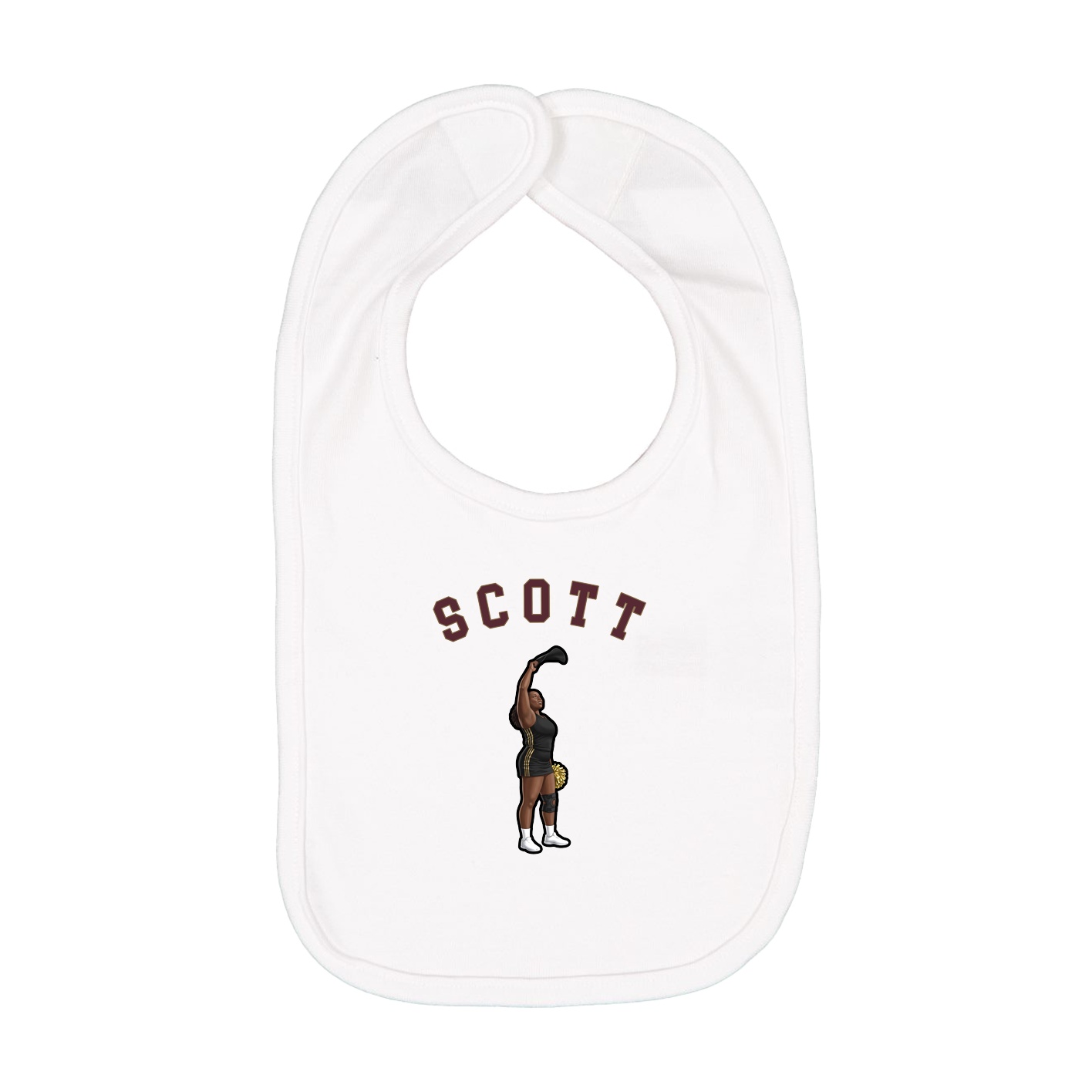Infant Bib — Shirsey Arch in White