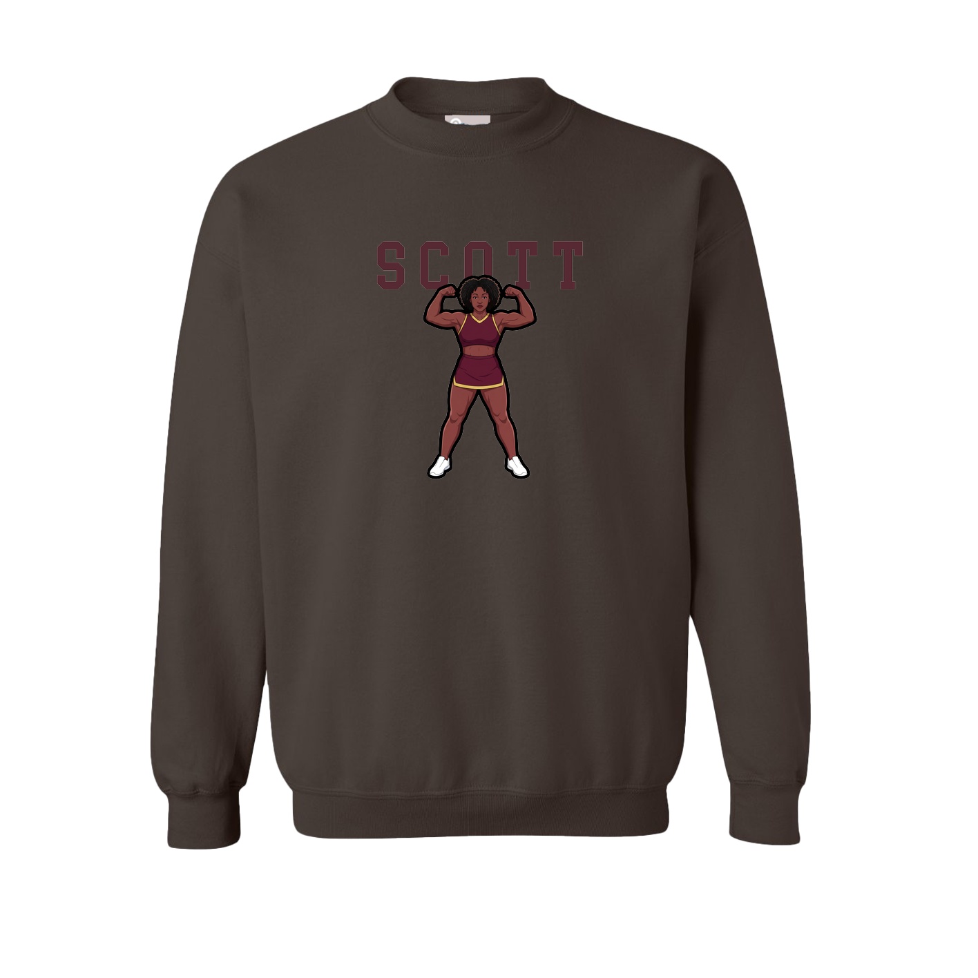 Fleece Crew — Shirsey in Brown