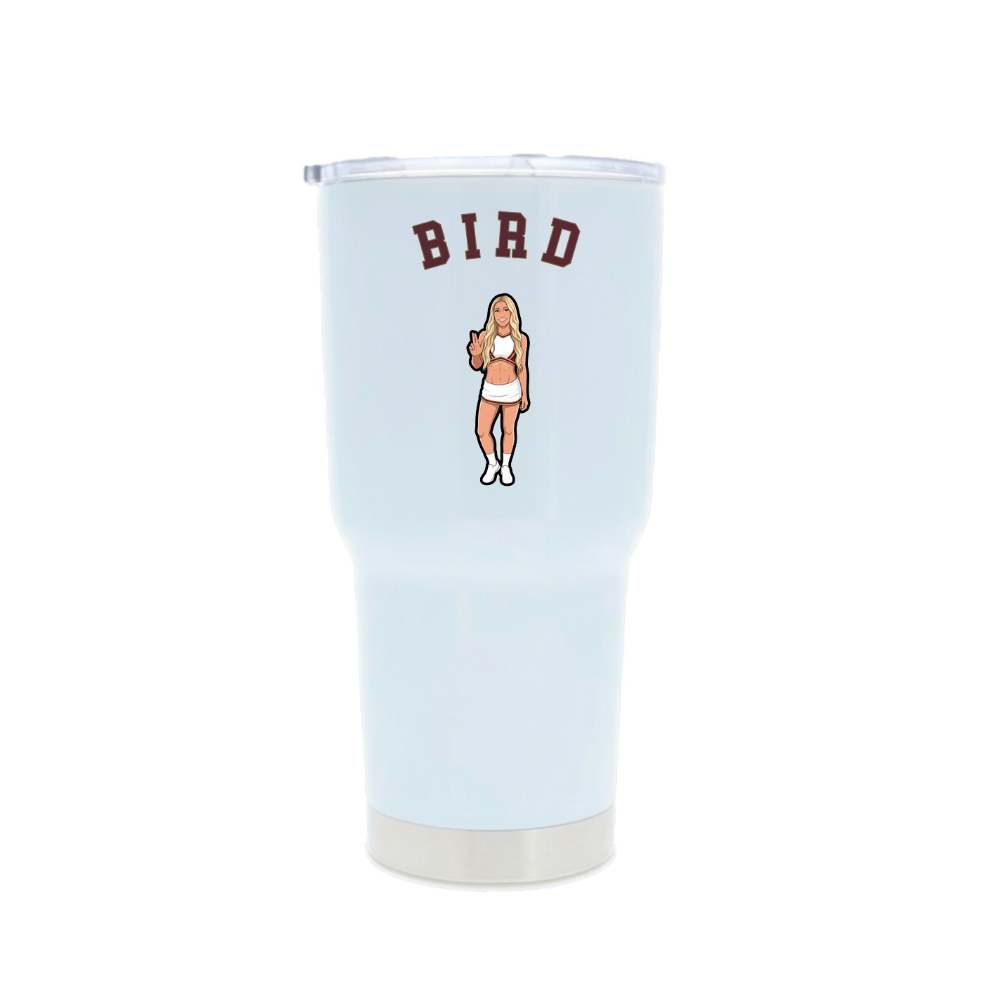 30oz Stainless Steel Tumbler — Shirsey Arch in White