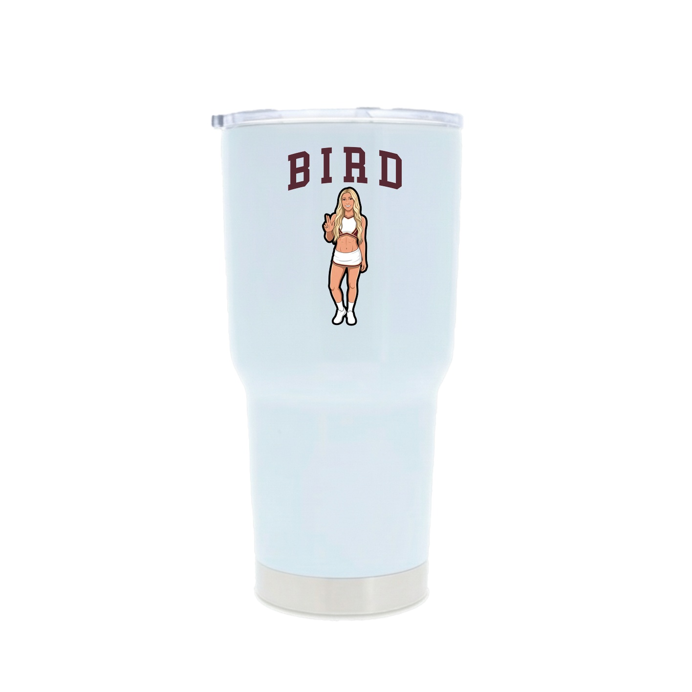 30oz Stainless Steel Tumbler — Shirsey in White