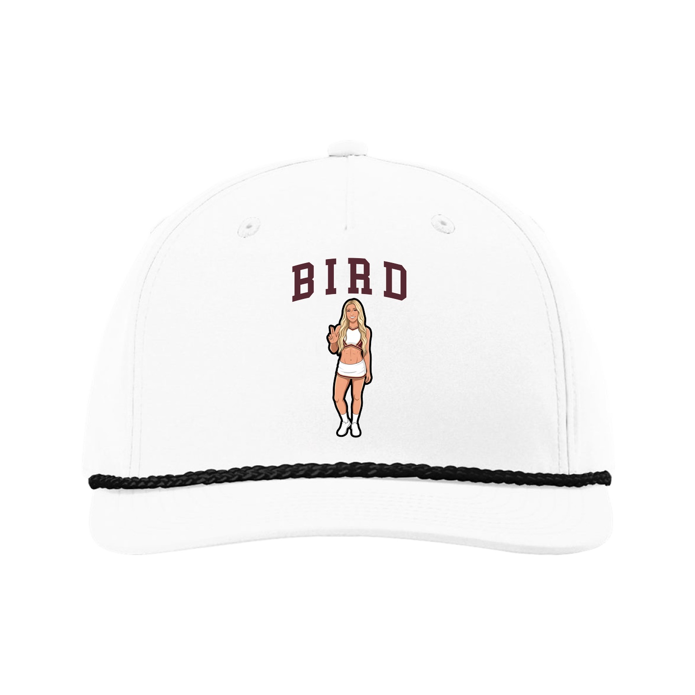 Five-Panel Classic Rope Cap — Shirsey in White