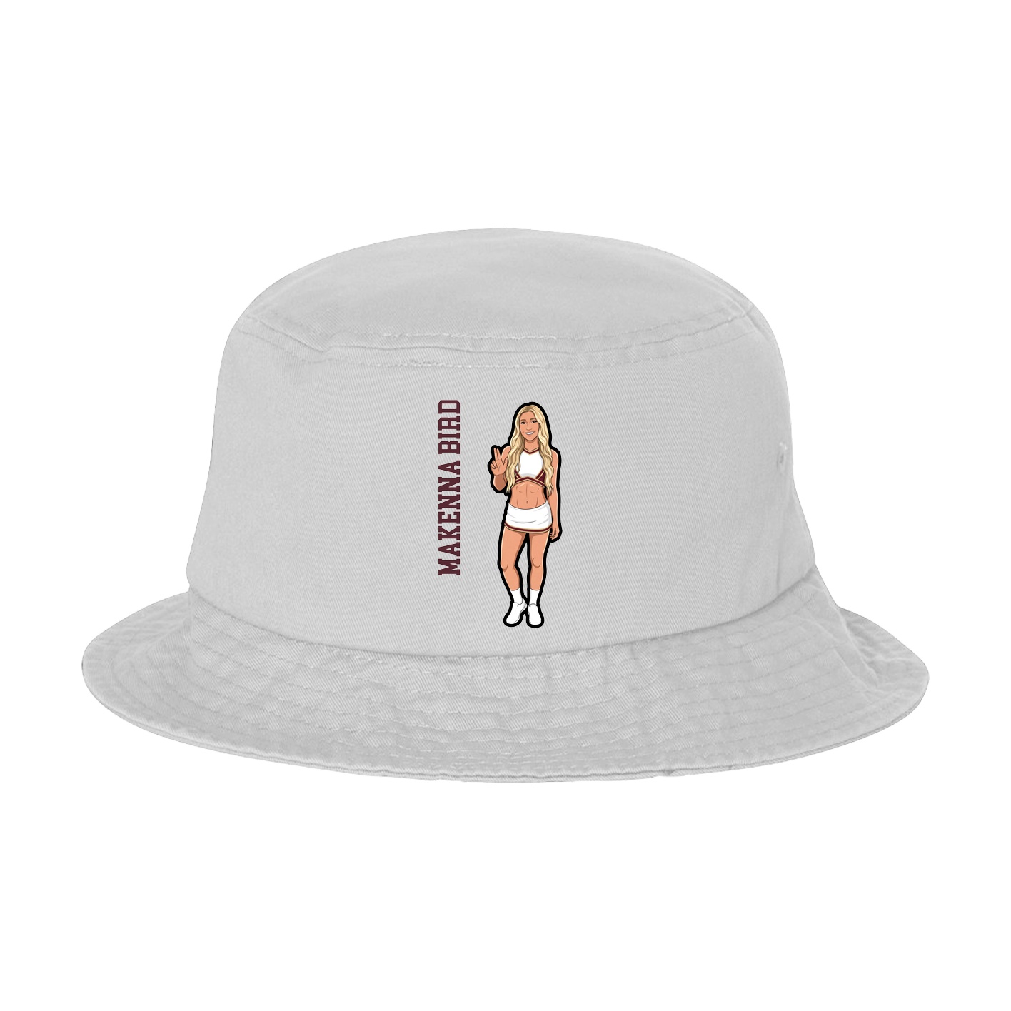 Bucket Cap — Name Vertical in White