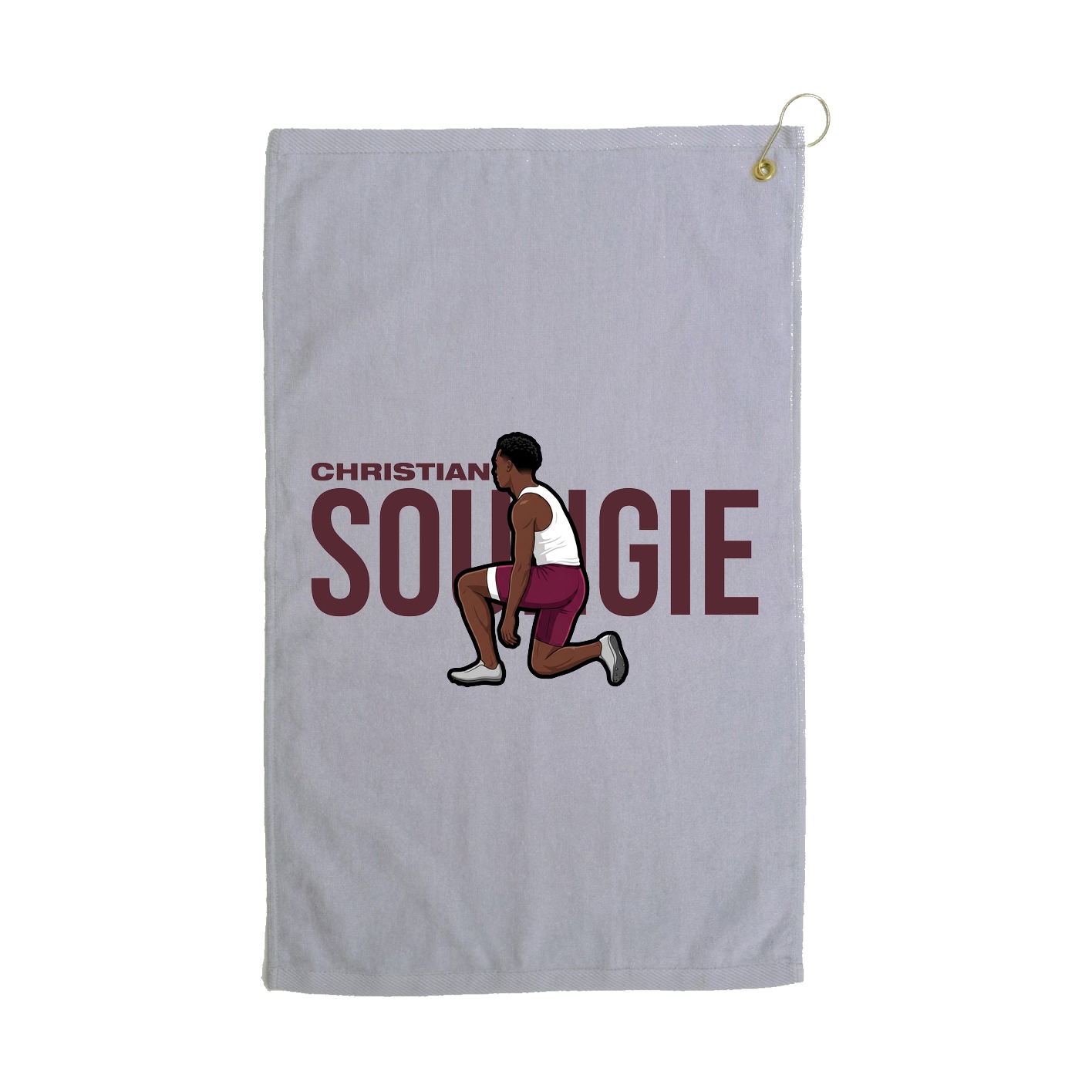 Golf Towel — Player Name in Grey