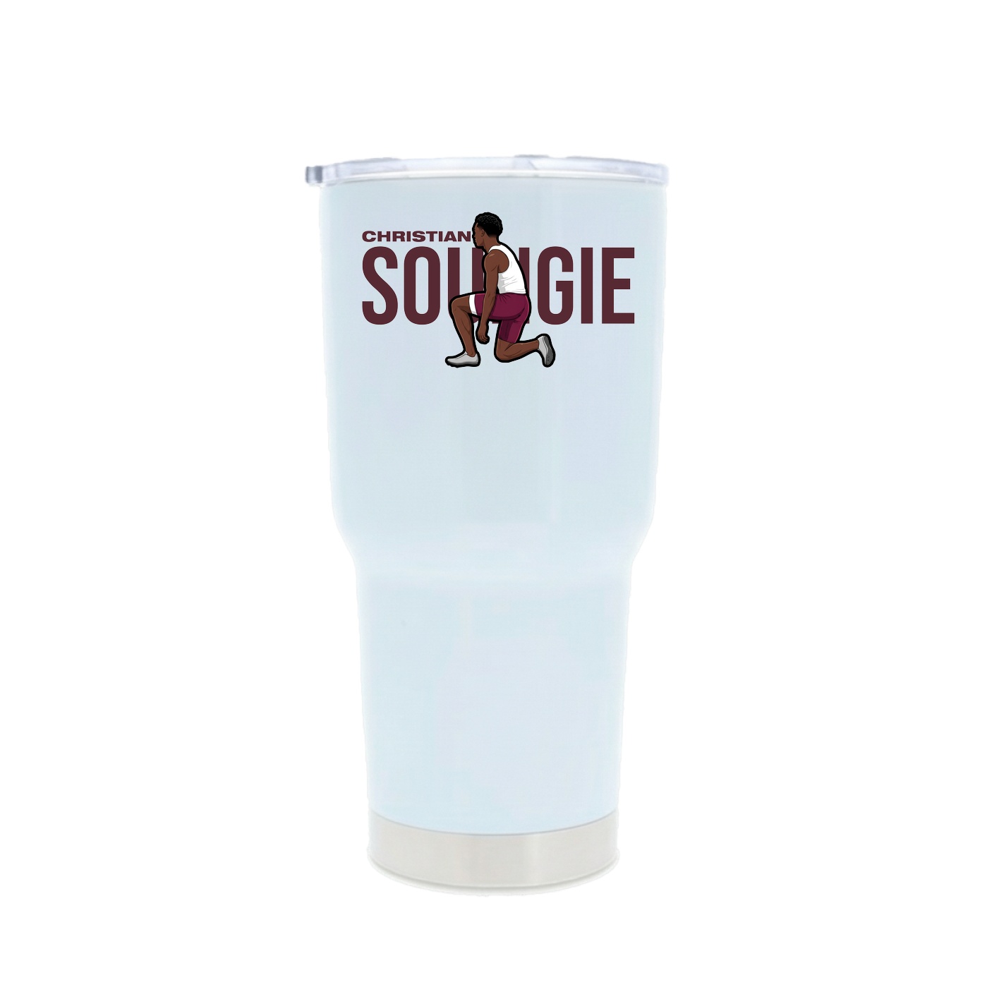 30oz Stainless Steel Tumbler — Player Name in White