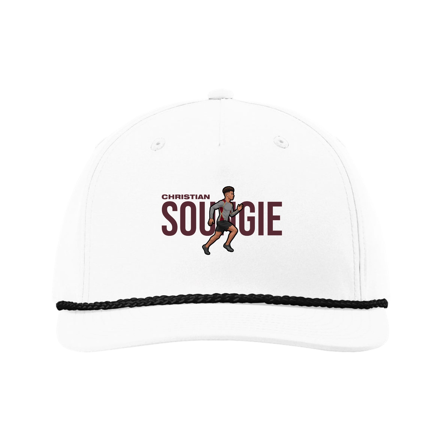 Five-Panel Classic Rope Cap — Player Name in White