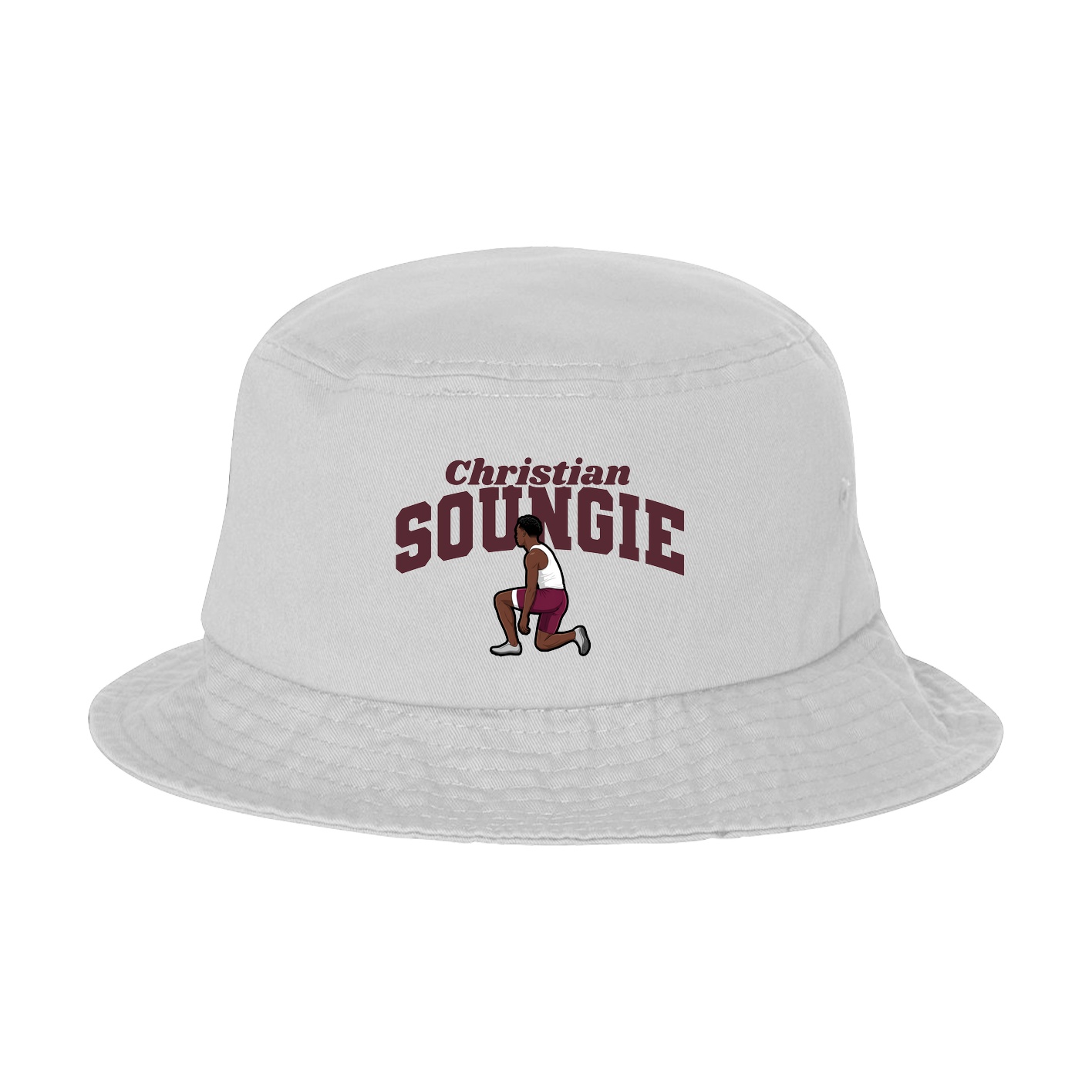 Bucket Cap — Signature Arch in White