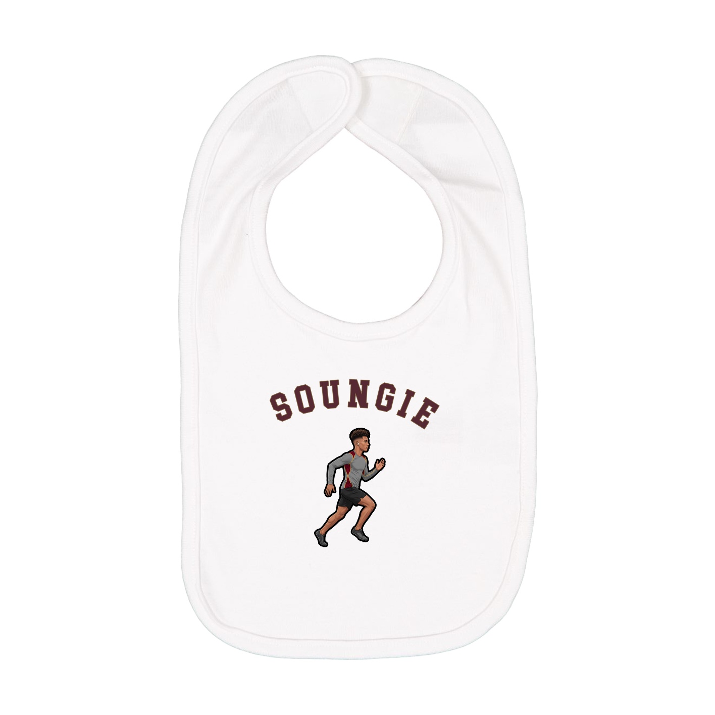 Infant Bib — Shirsey Arch in White