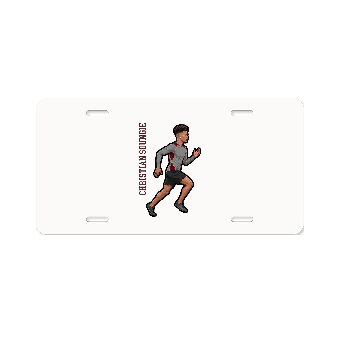 License Plate — Name Vertical in Classic