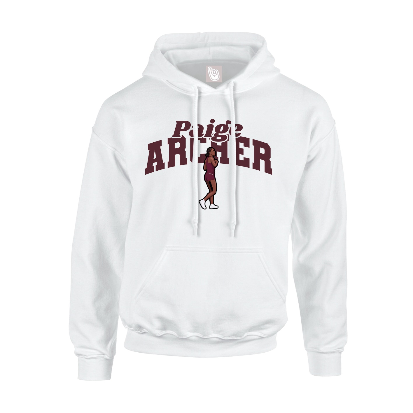 Hoodie — Signature Arch in White
