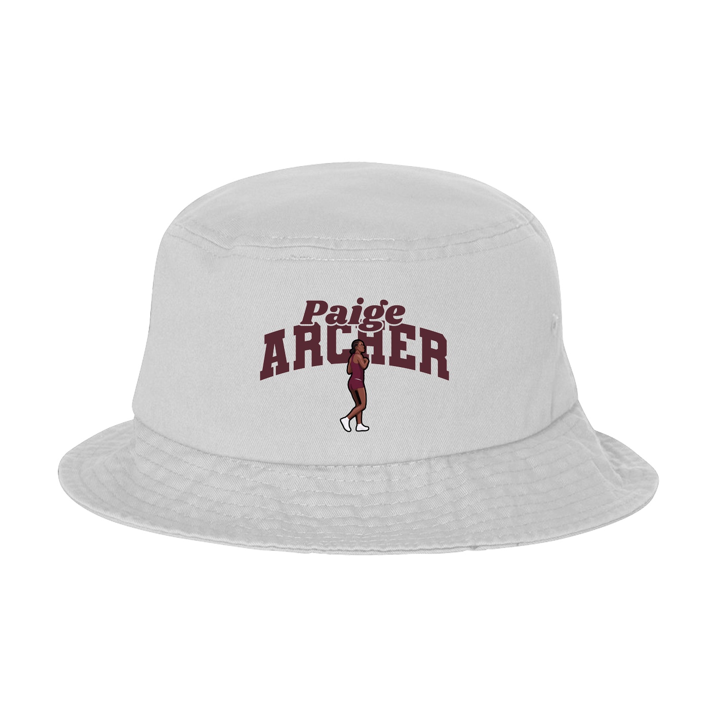 Bucket Cap — Signature Arch in White