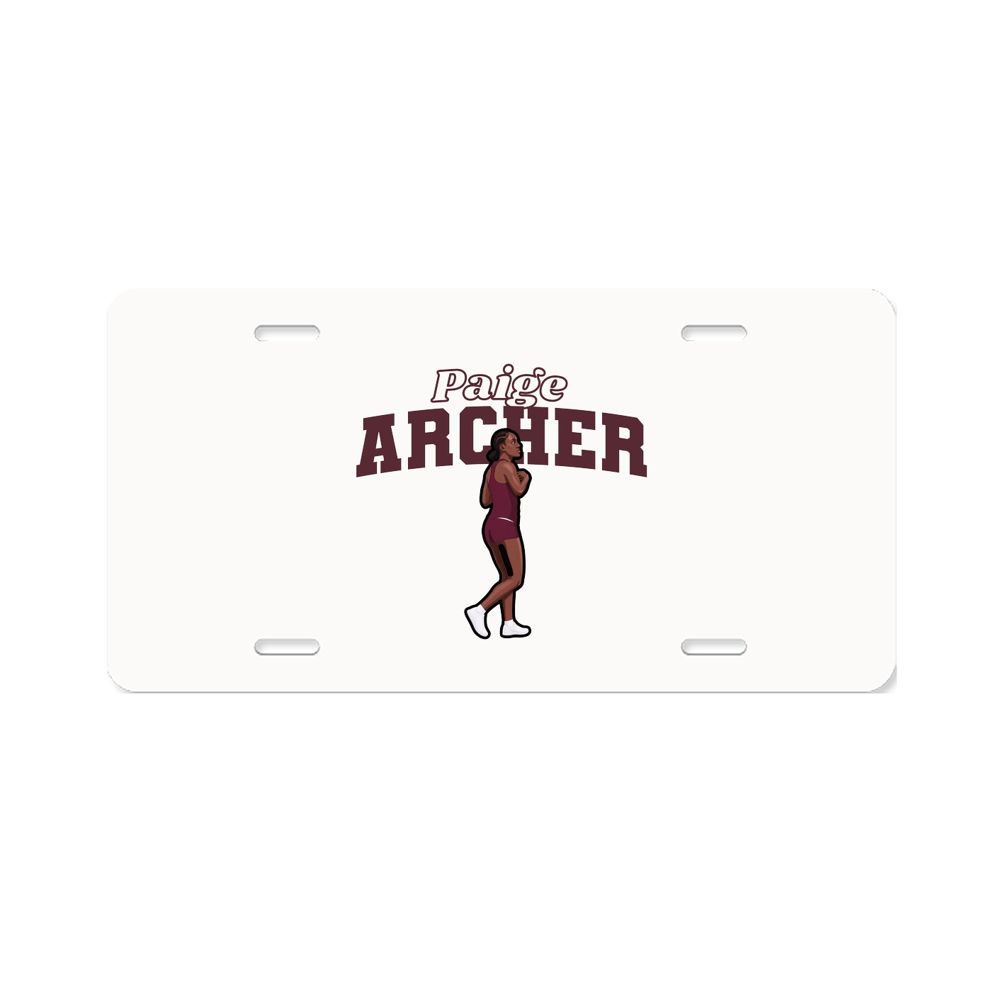 License Plate — Name Arch in Classic