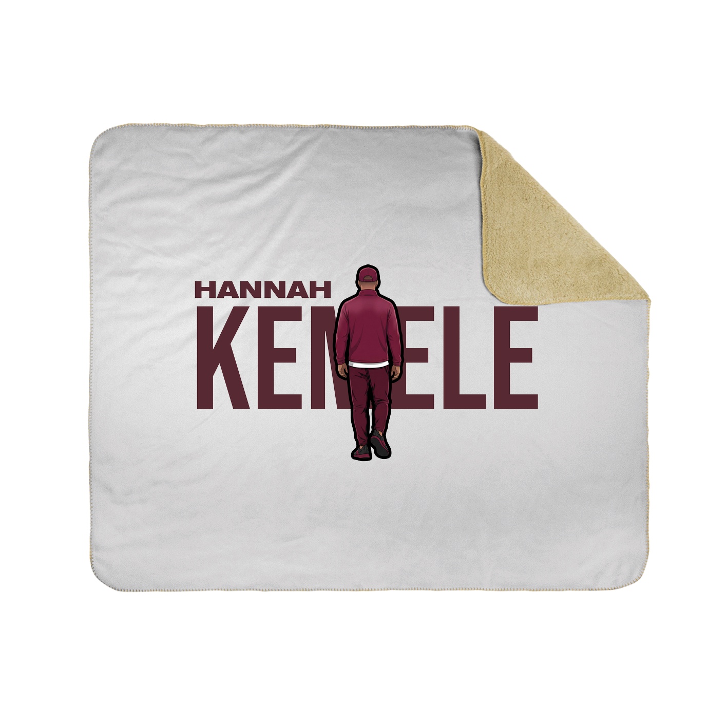 Throw Blanket — Player Name in White