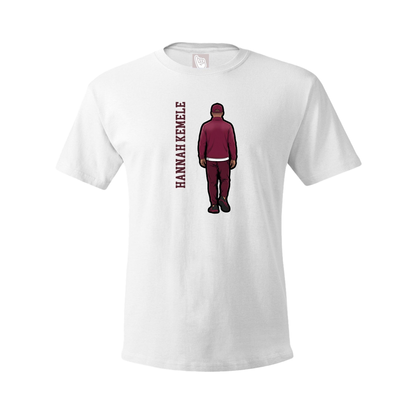 Youth Tee — Name Vertical in White