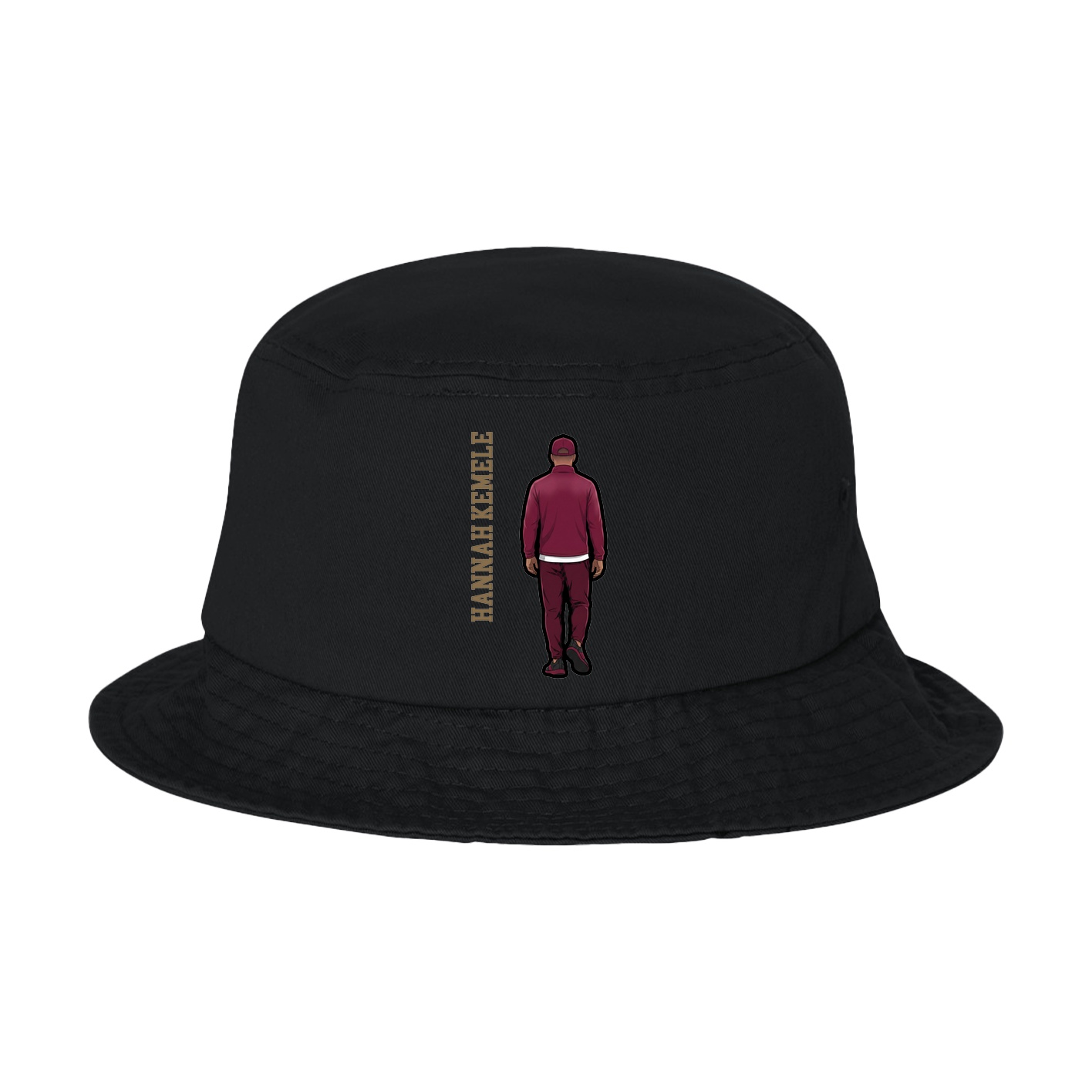 Bucket Cap — Name Vertical in Black