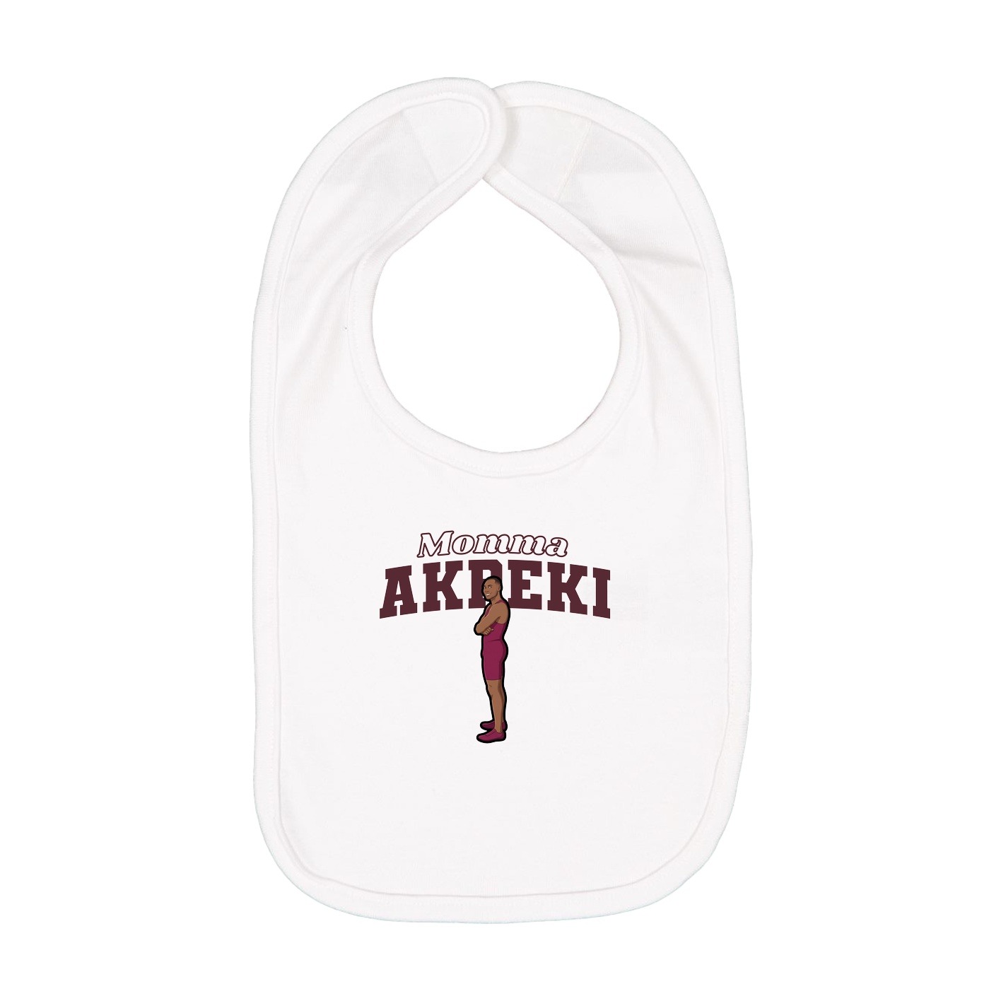 Infant Bib — Mothers Day Block in White