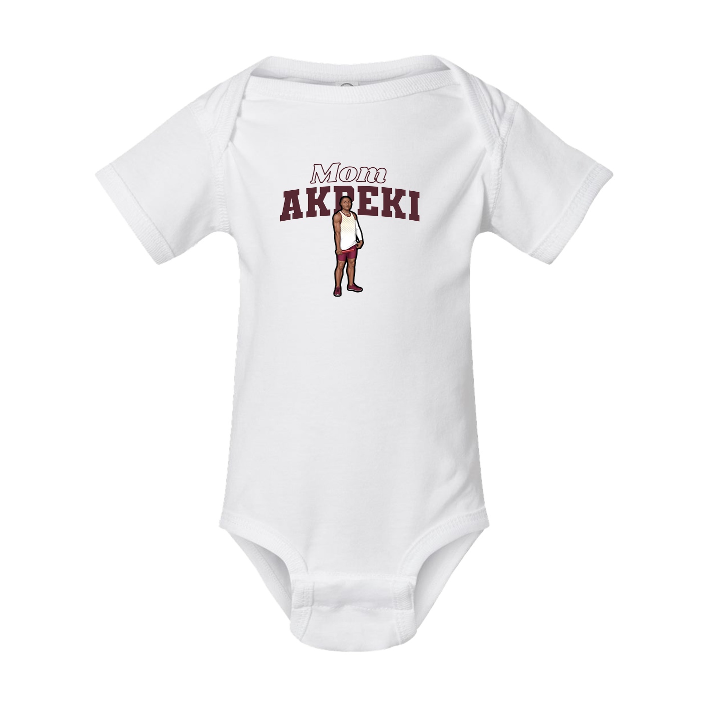 Baby Onesie — Mothers Day Block in White