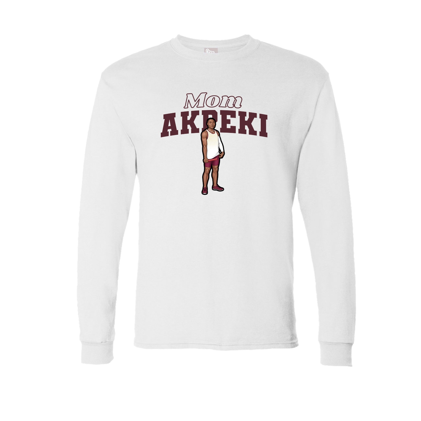 Long Sleeve Tee — Mothers Day Block in White