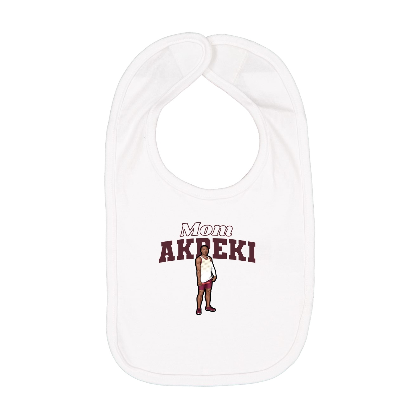 Infant Bib — Mothers Day Block in White