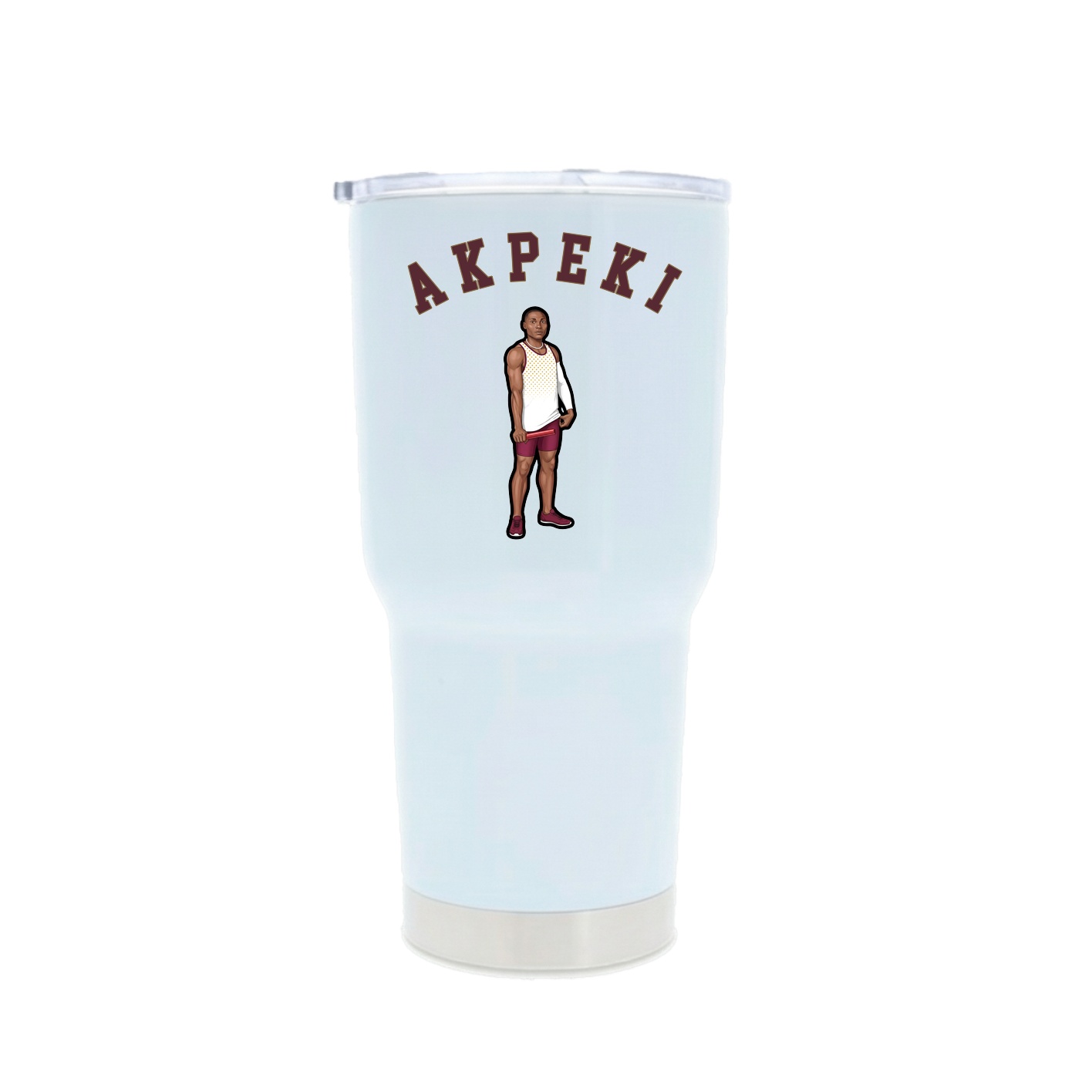 30oz Stainless Steel Tumbler — Shirsey Arch in White