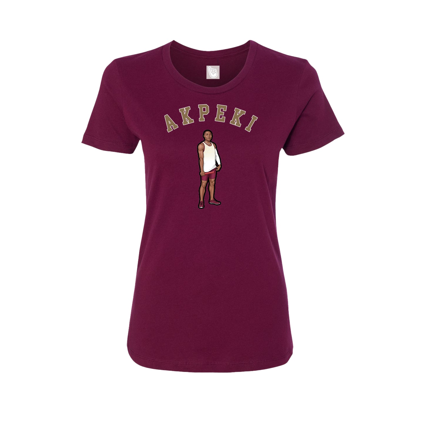 Fitted Women's Tee — Shirsey Arch in Maroon