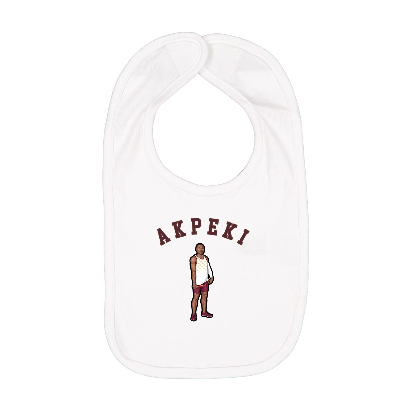 Infant Bib — Shirsey Arch in White