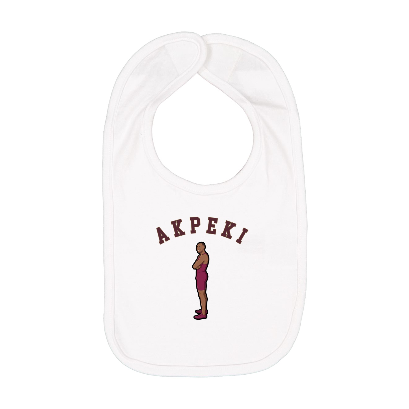 Infant Bib — Shirsey Arch in White