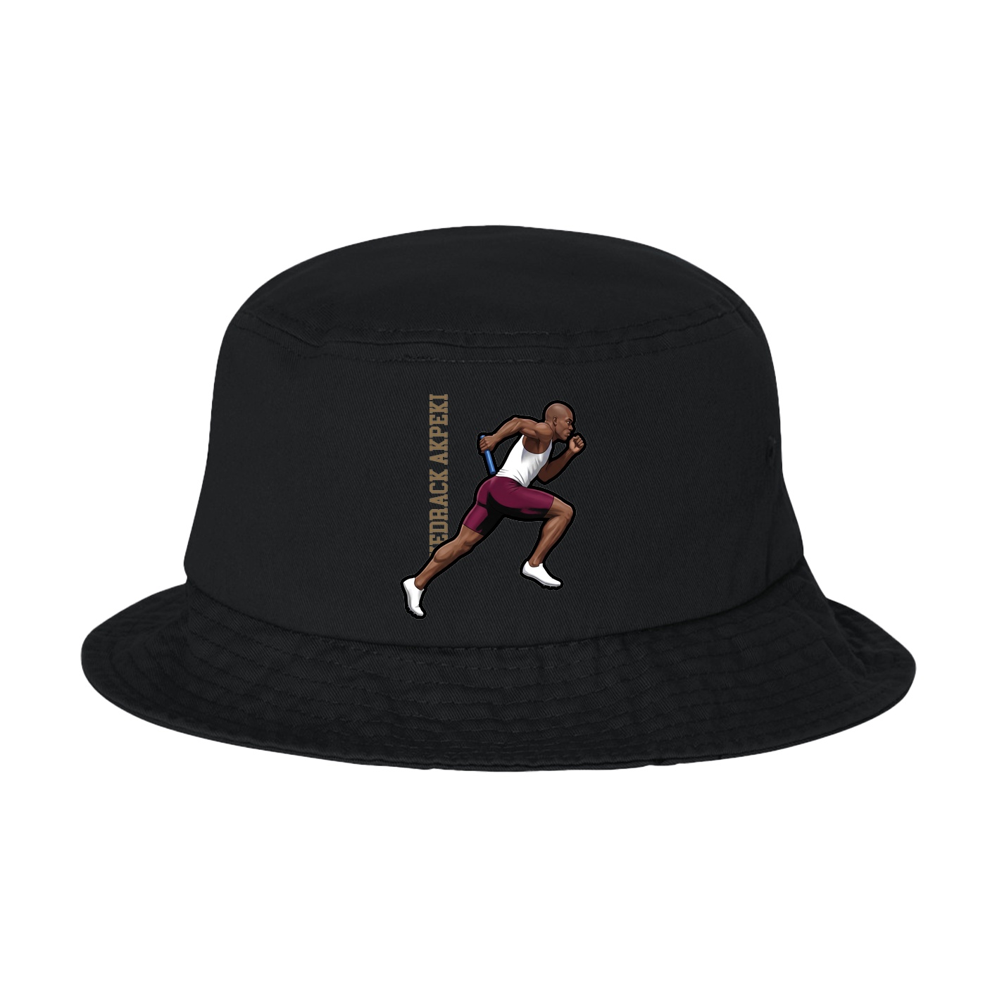Bucket Cap — Name Vertical in Black