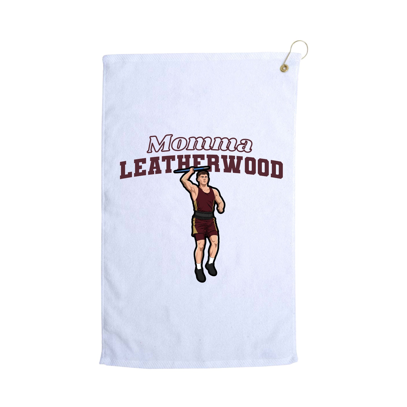 Golf Towel — Mothers Day Block in White