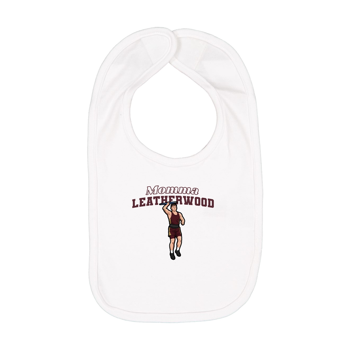 Infant Bib — Mothers Day Block in White