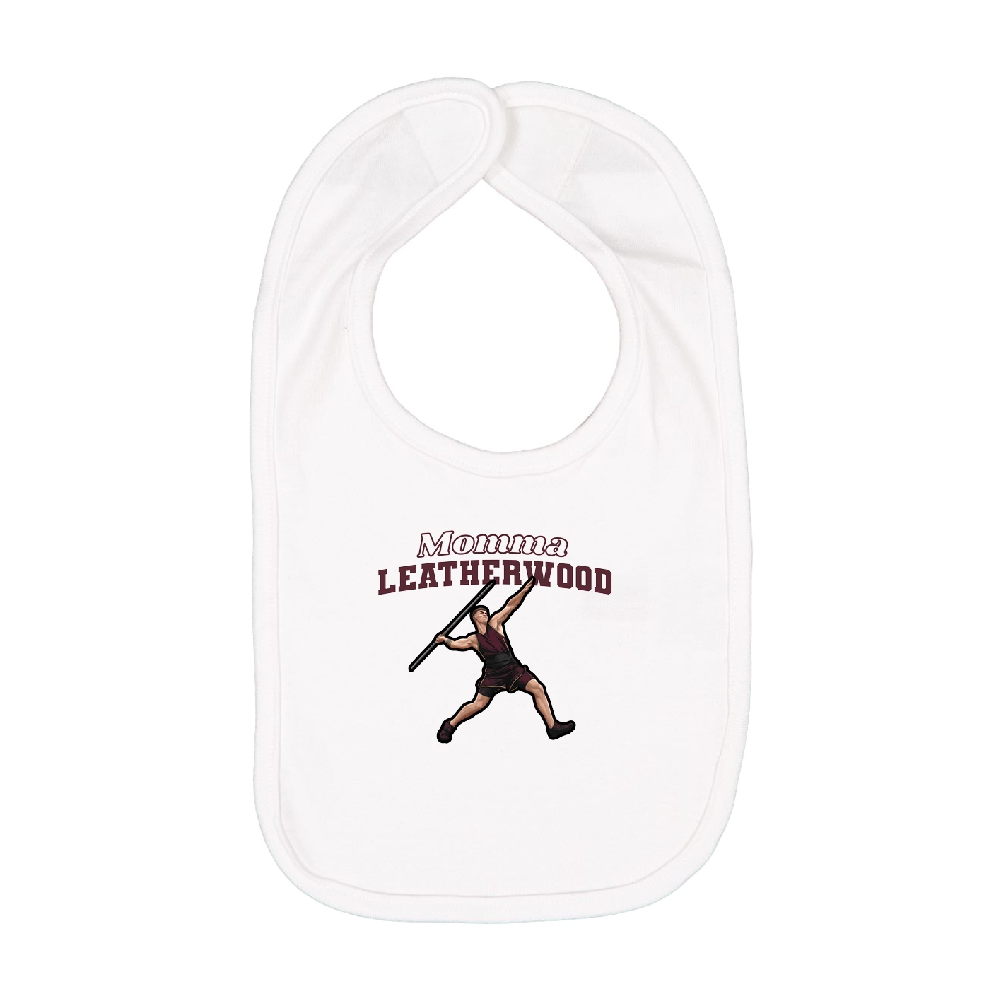 Infant Bib — Mothers Day Block in White
