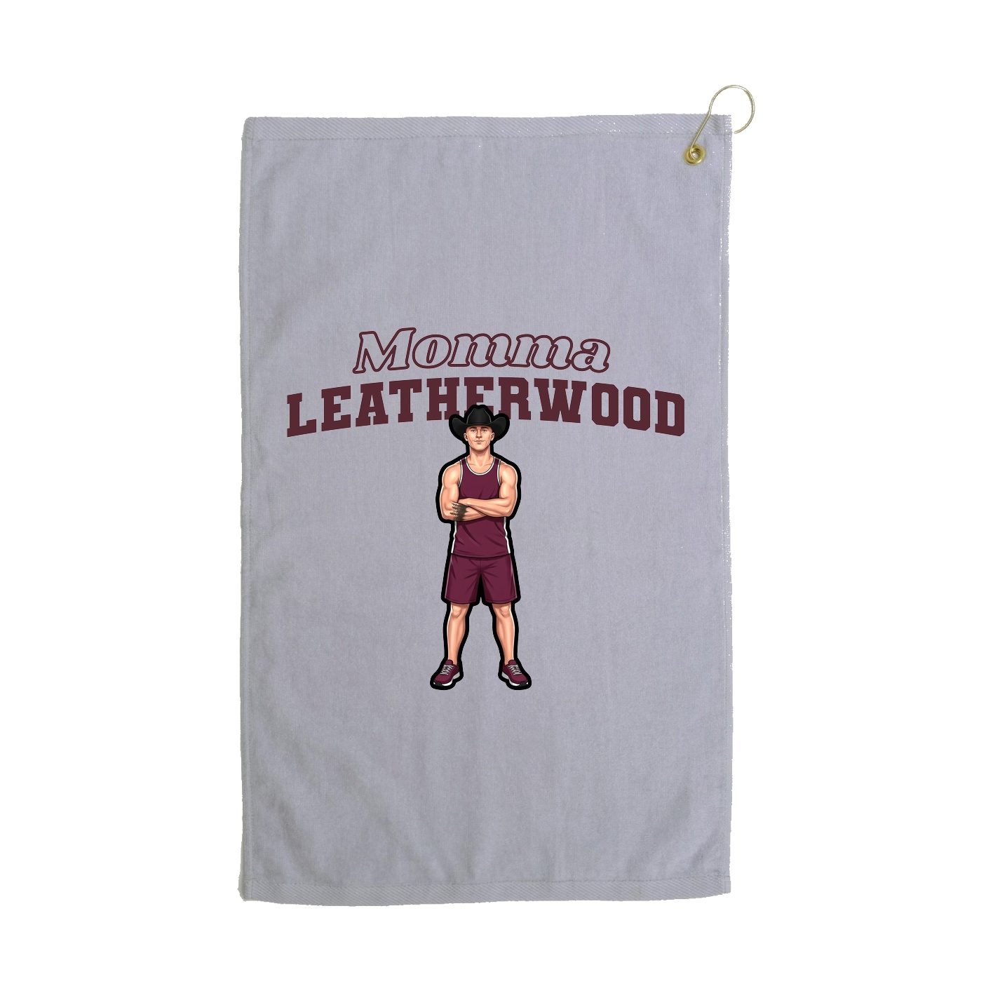 Golf Towel — Mothers Day Block in Grey