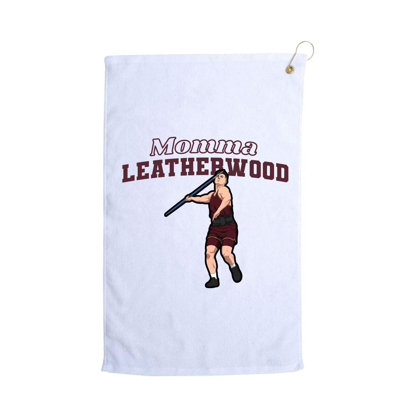 Golf Towel — Mothers Day Block in White