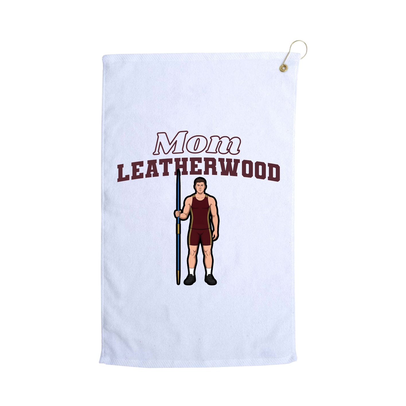Golf Towel — Mothers Day Block in White