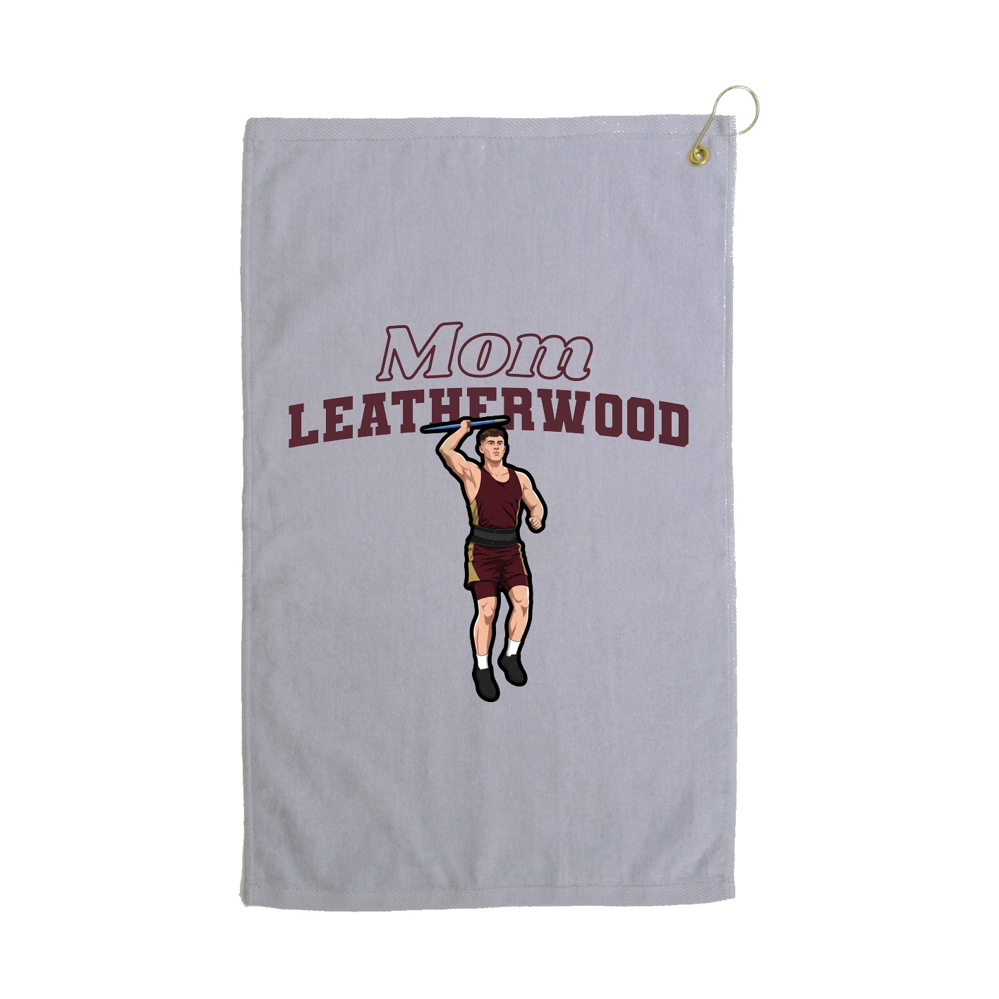 Golf Towel — Mothers Day Block in Grey