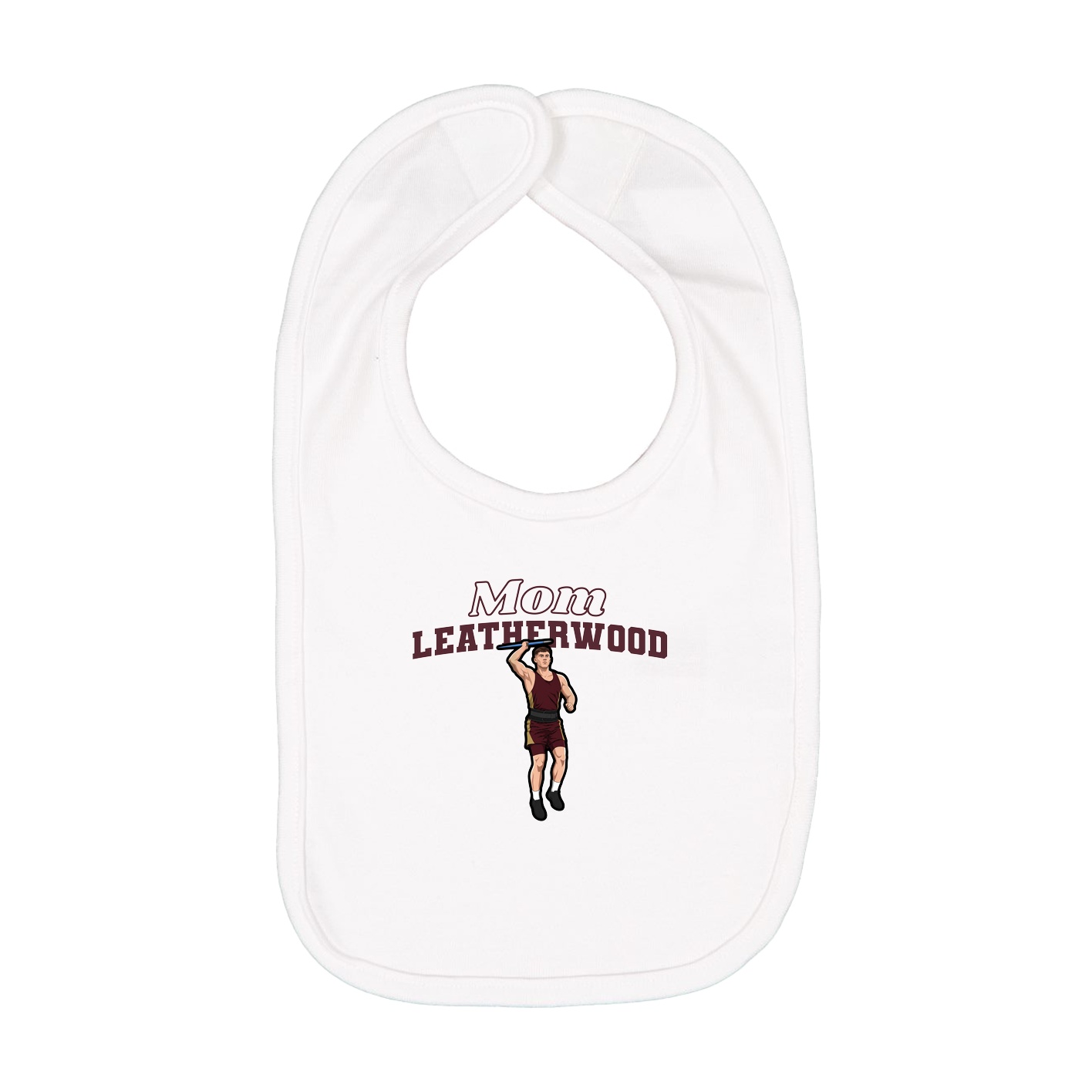 Infant Bib — Mothers Day Block in White