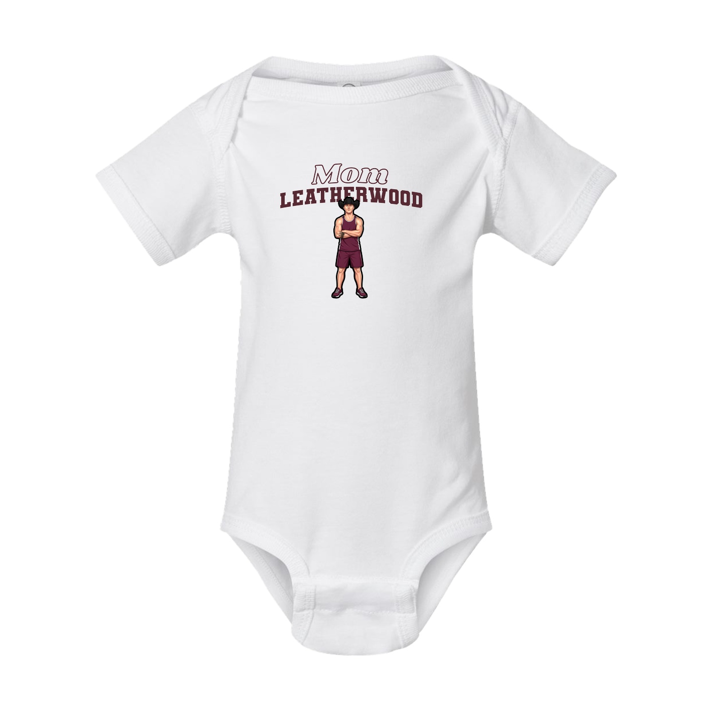 Baby Onesie — Mothers Day Block in White