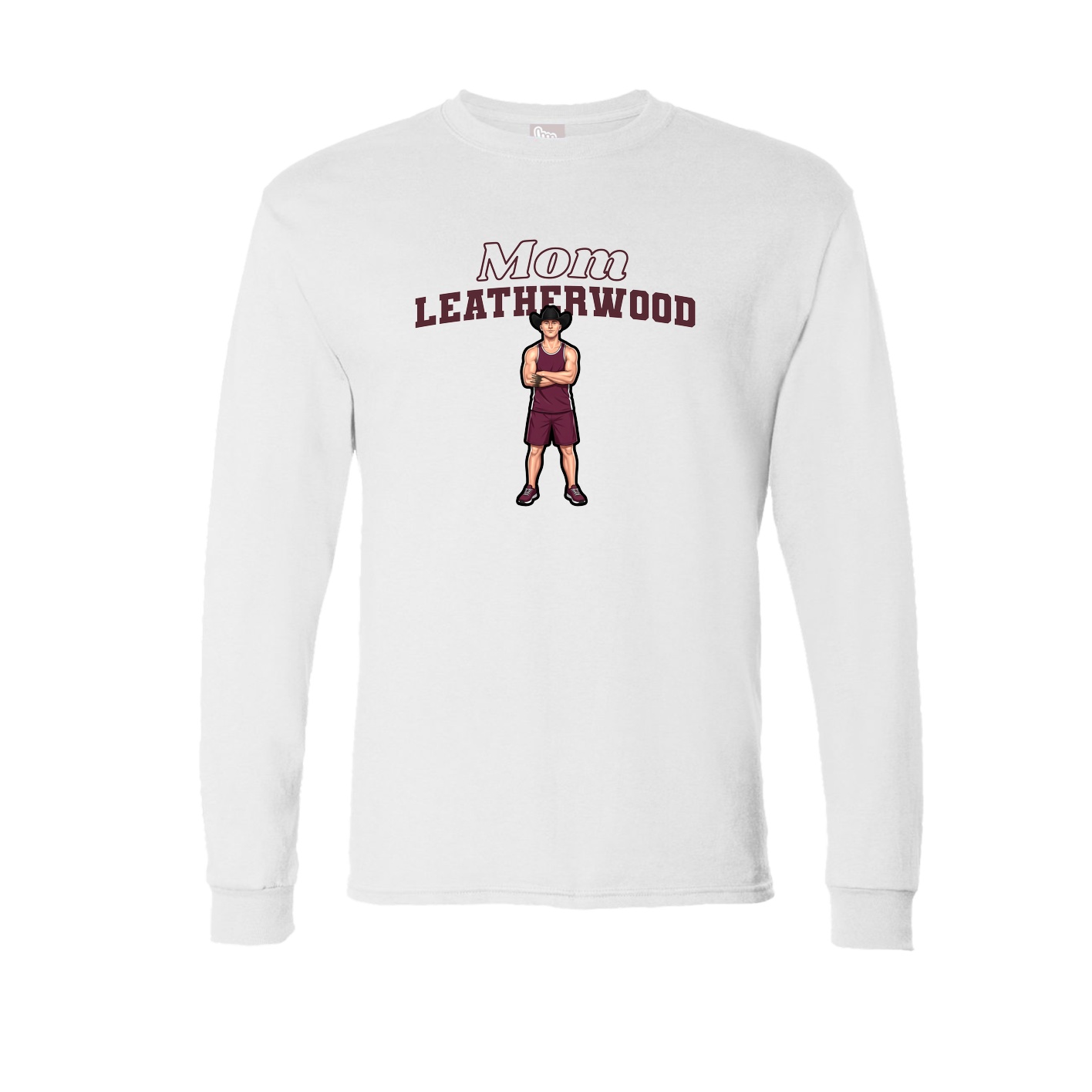 Long Sleeve Tee — Mothers Day Block in White