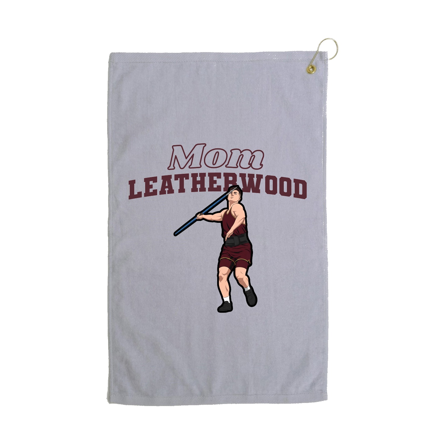Golf Towel — Mothers Day Block in Grey