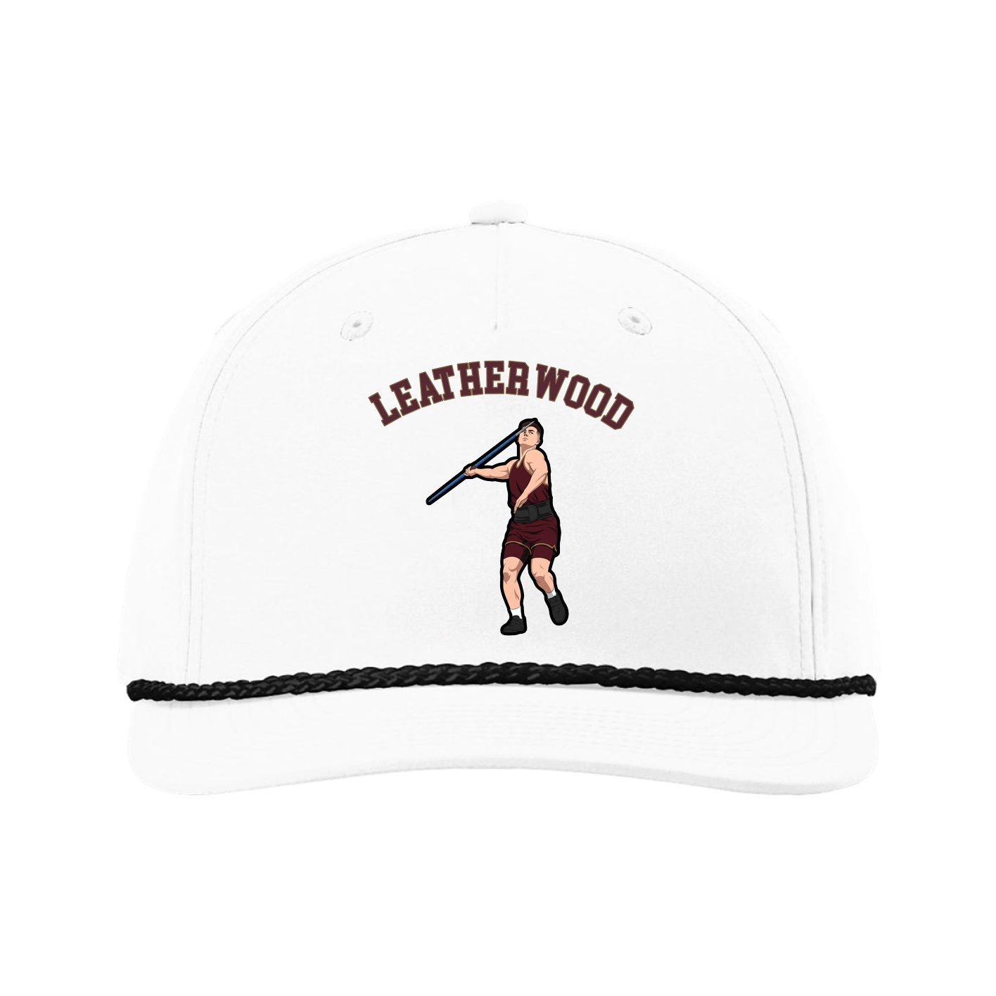 Five-Panel Classic Rope Cap — Shirsey Arch in White