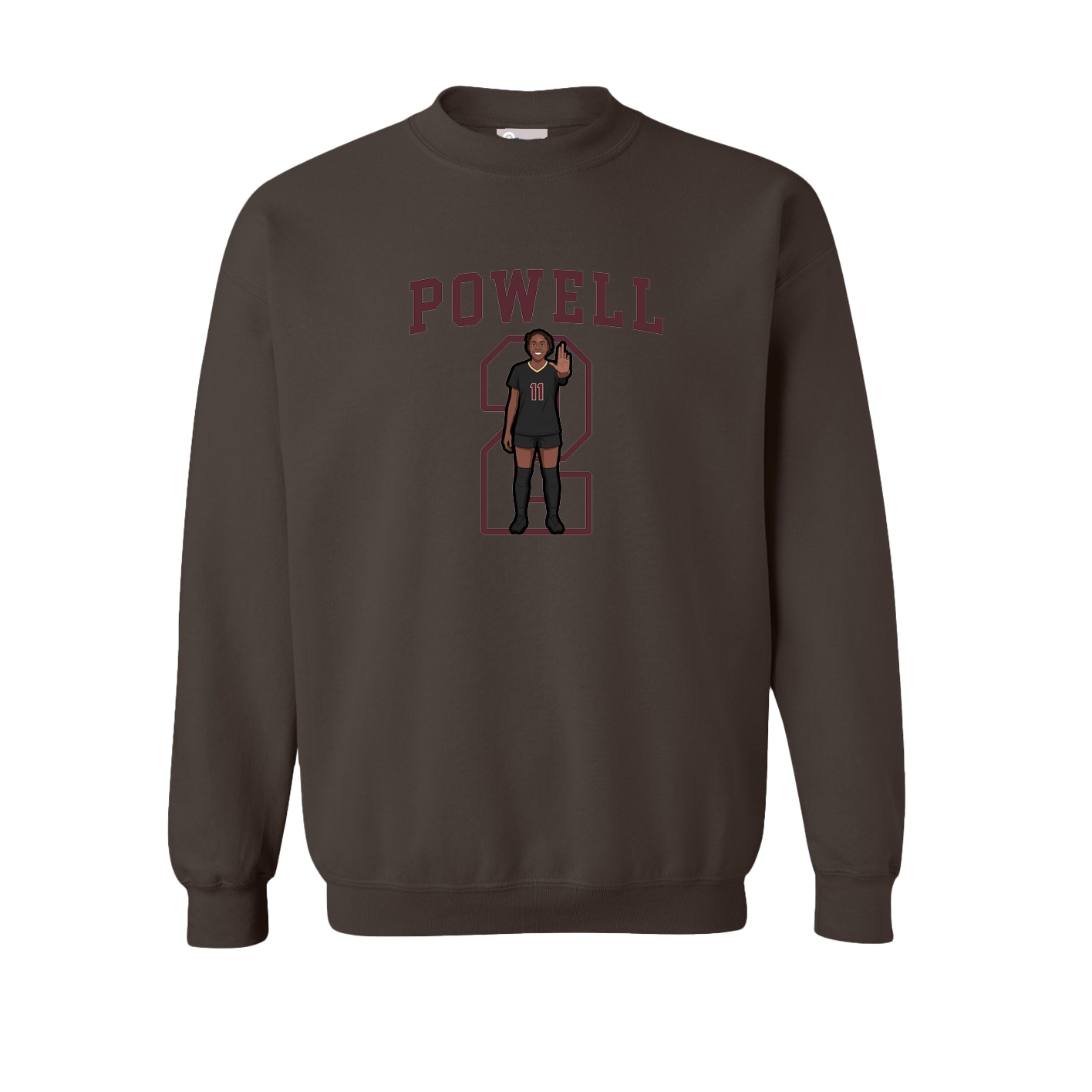 Fleece Crew — Shirsey in Brown