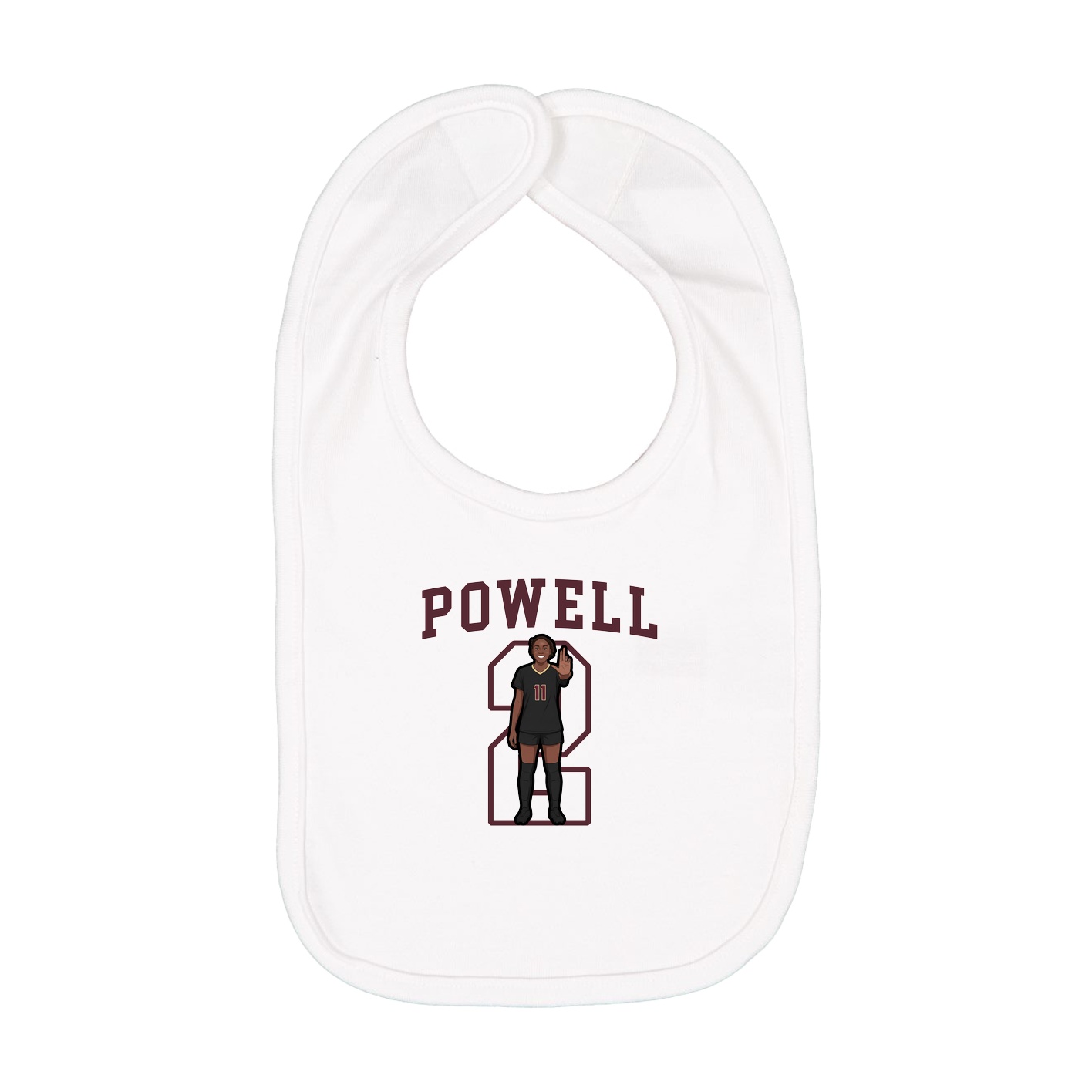 Infant Bib — Shirsey in White