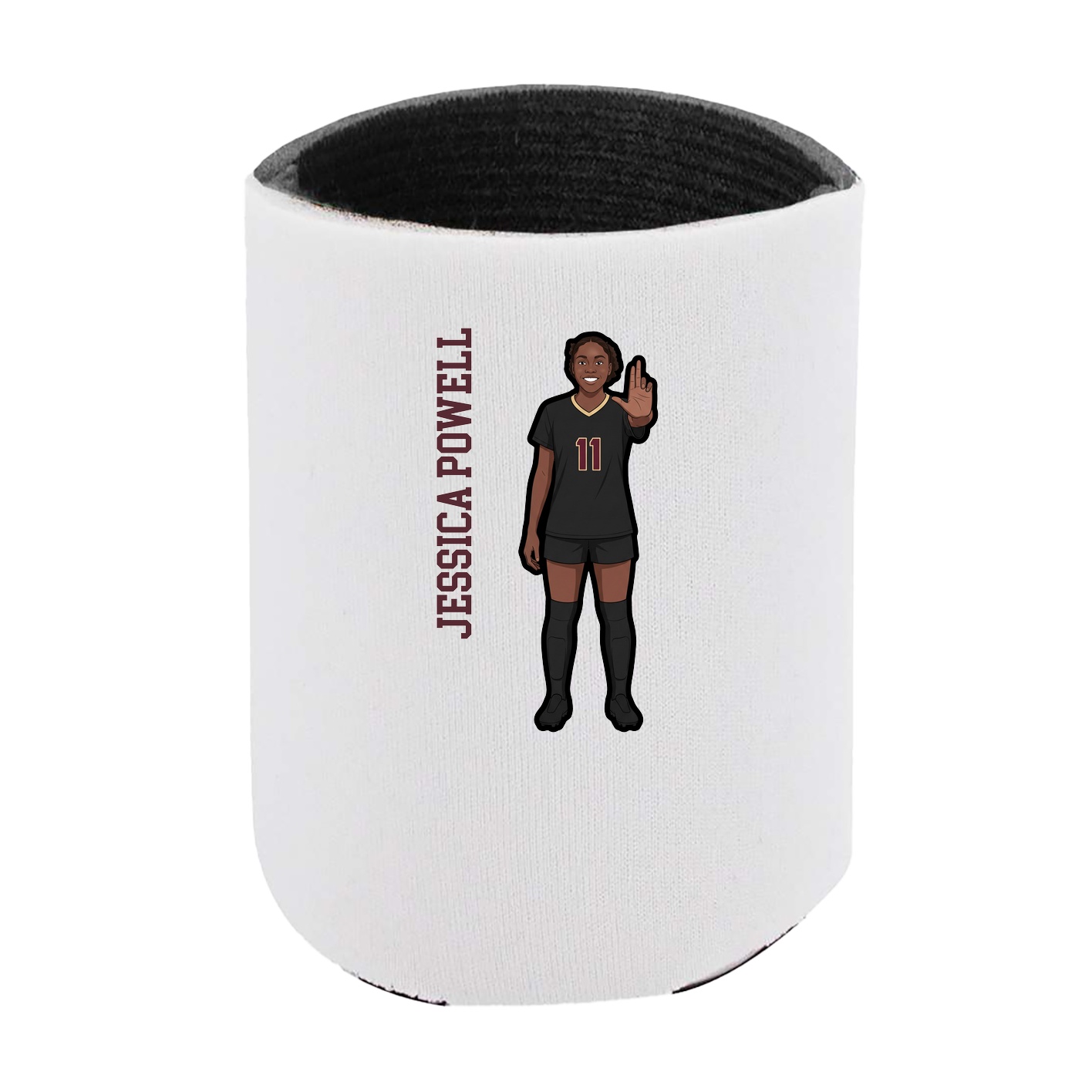Can Holder — Name Vertical in White