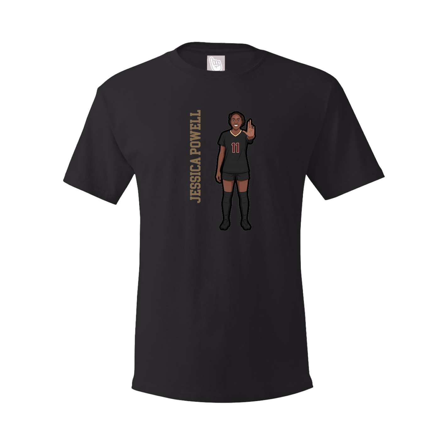 Youth Tee — Name Vertical in Black