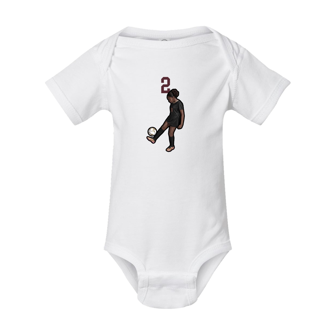 Baby Onesie — Number Top in White