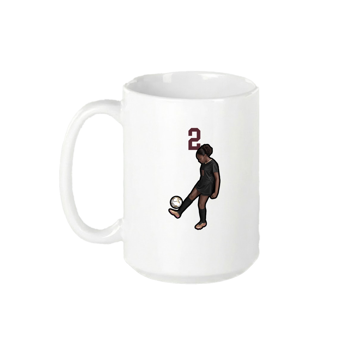 15oz Coffee Mug — Number Top in White