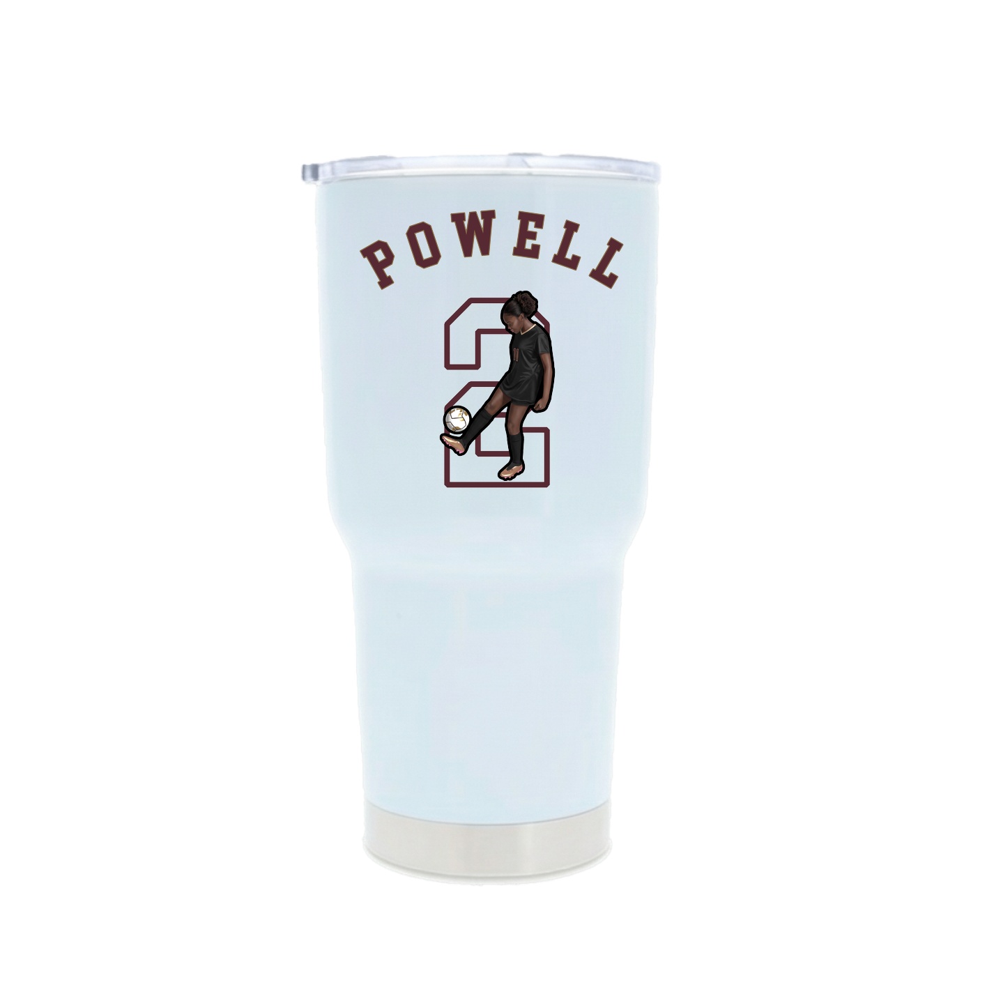 30oz Stainless Steel Tumbler — Shirsey Arch in White