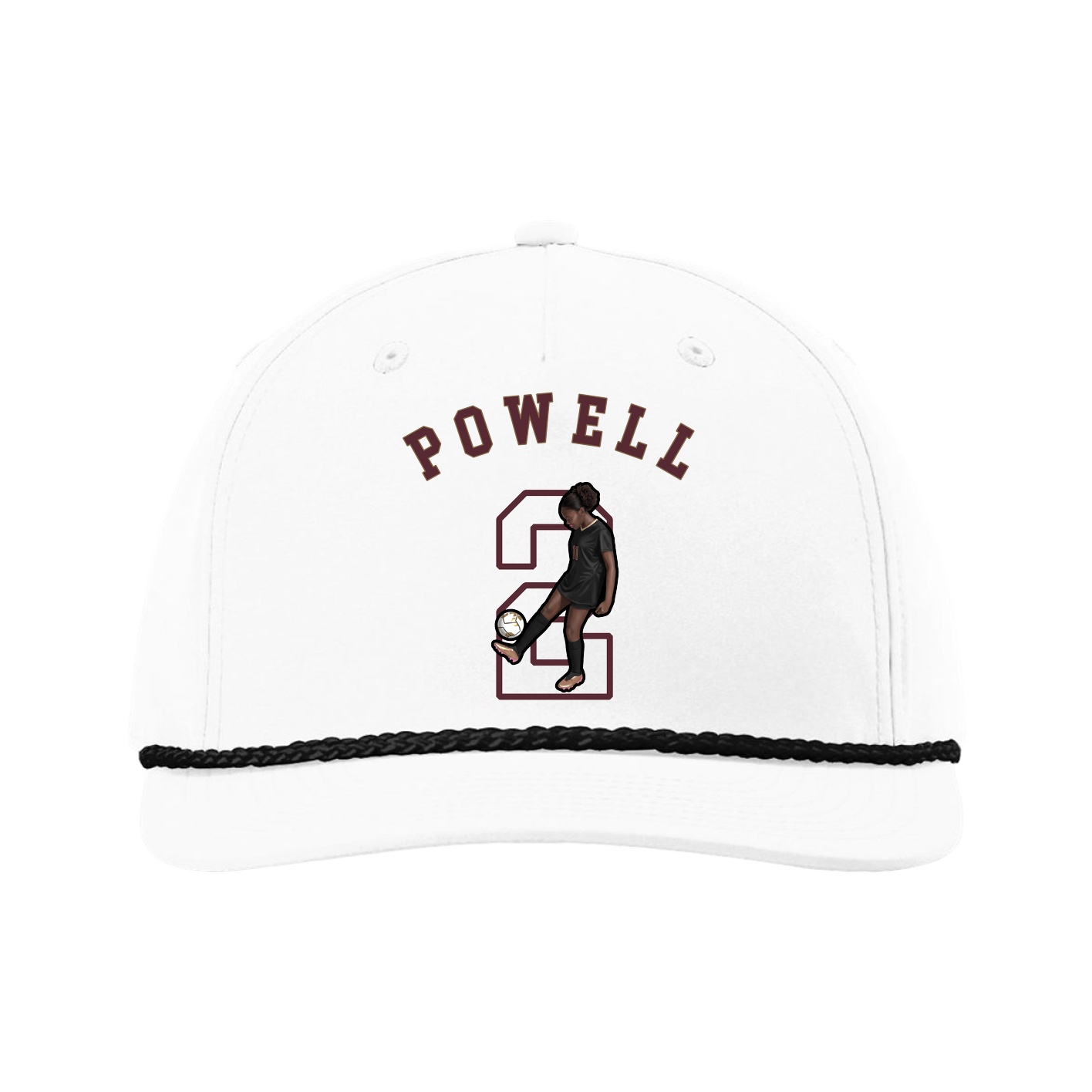 Five-Panel Classic Rope Cap — Shirsey Arch in White