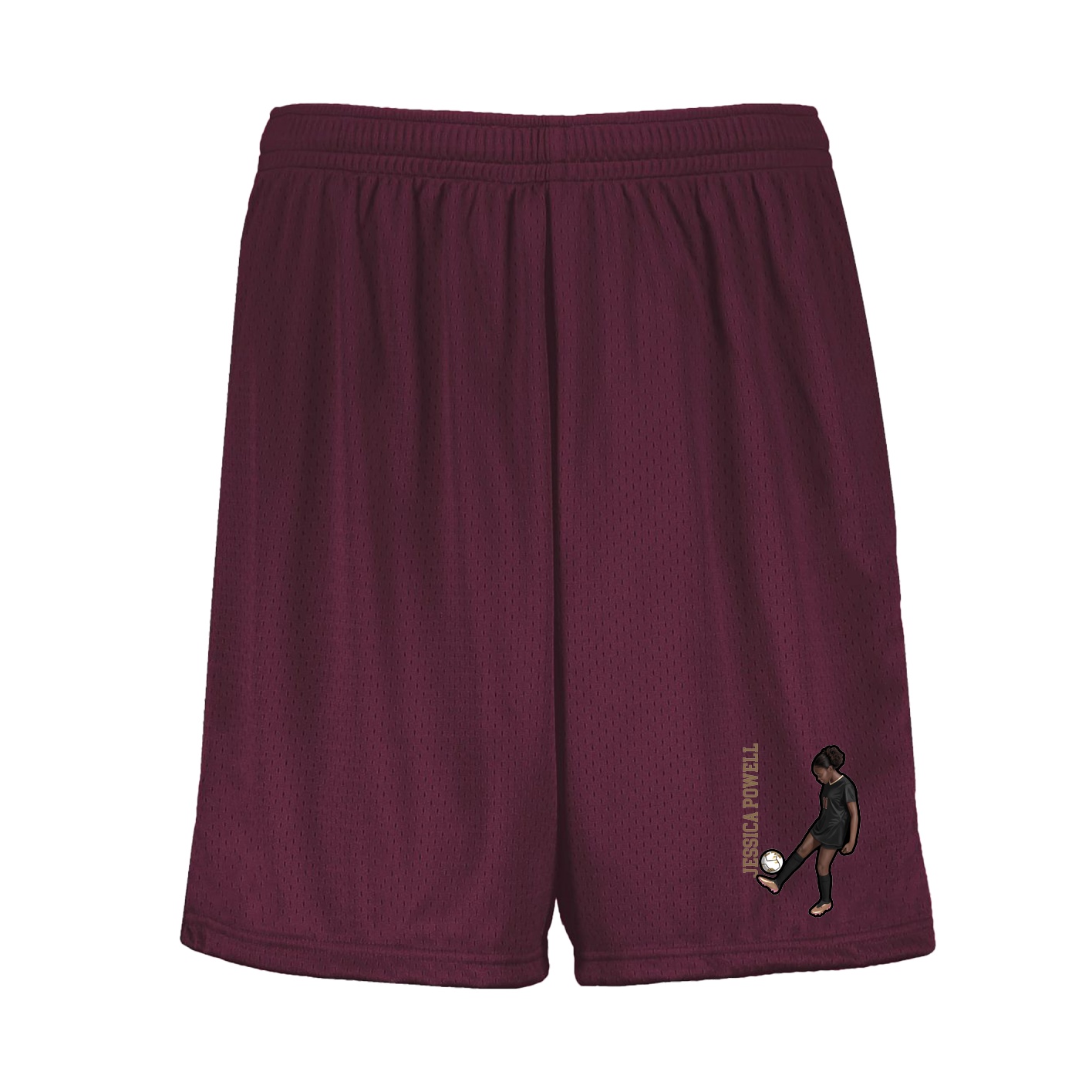 Shorts — Name Vertical in Maroon